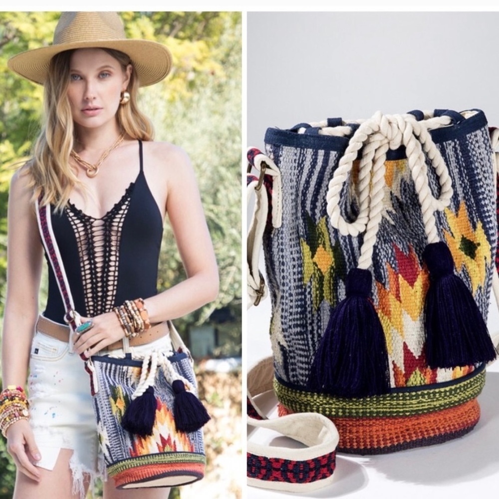 New! Native Style Boho Chic Bucket Bag
